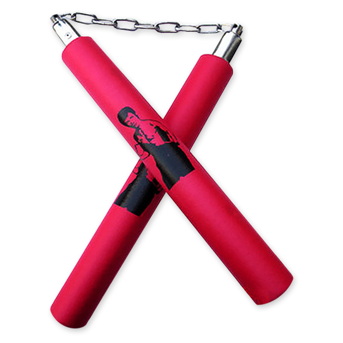 Макет нун-чаку "Брюс Ли" (резина, металл)