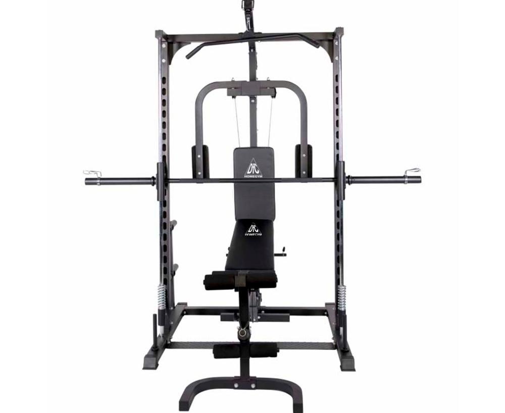 Силовой комплекс со скамьей, машина Смита DFC Homegym D943