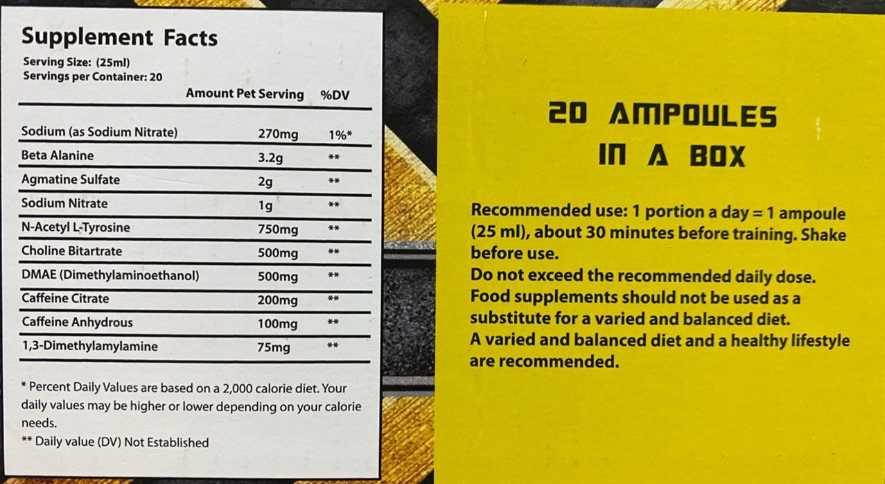 Underpharm Labs Optimus Pre shot (25 мл.)